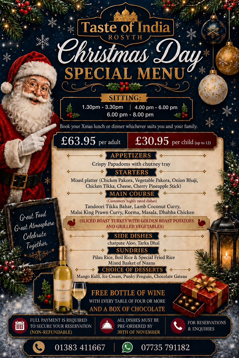 Christmas Day Special Menu